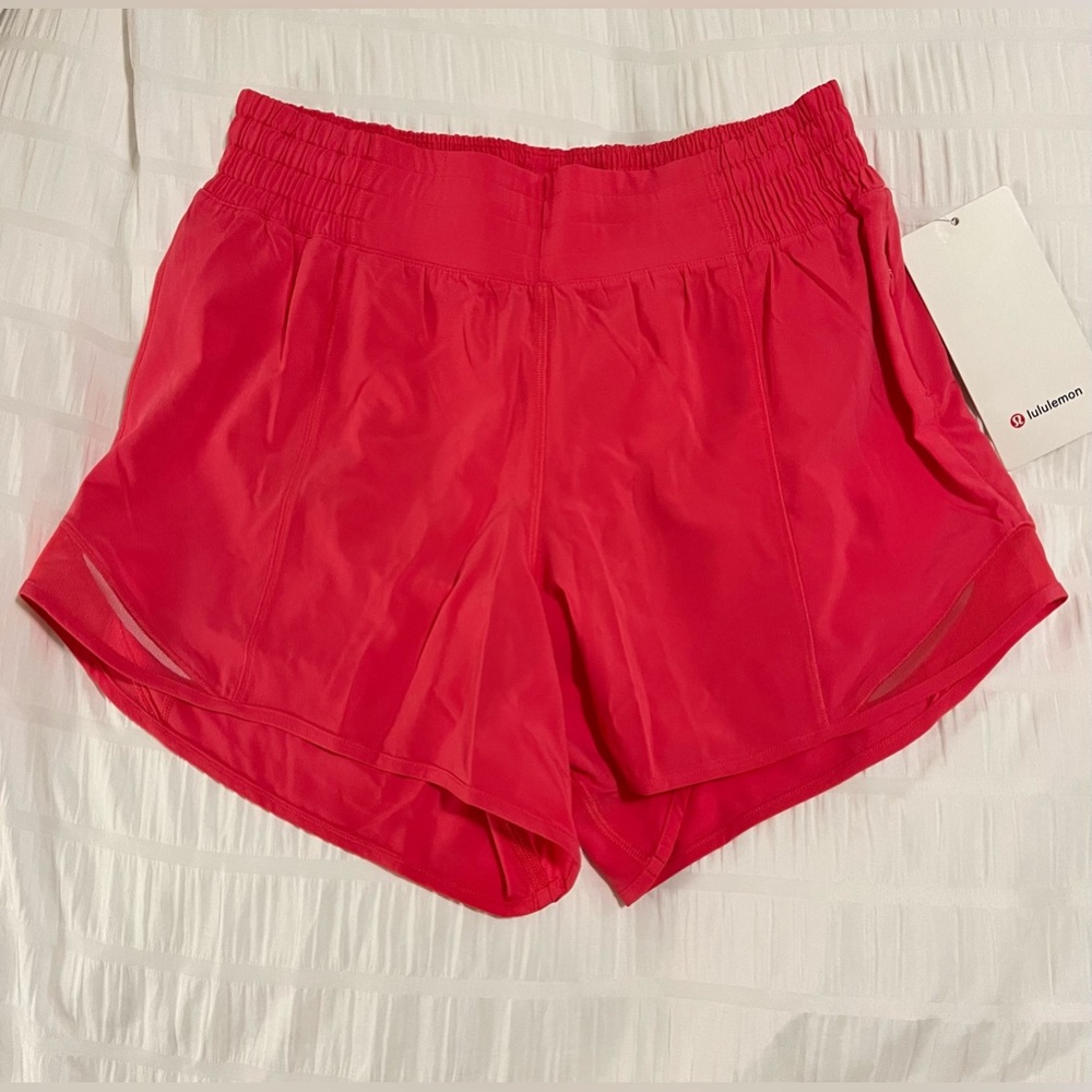 SOLD NWT Lululemon Hotty Hot High Rise Lined Short 4" in Lipgloss Pink Size 6 - Picture 7 of 11